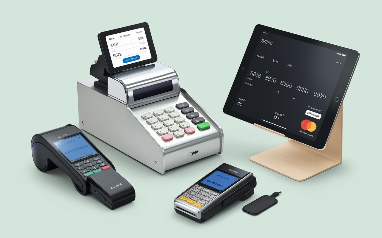 POS Payment terminal for cafe.